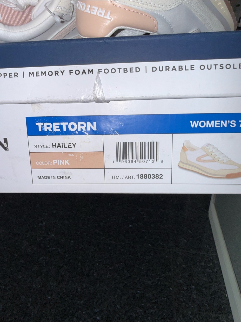 Tretorn Hailey White and Pink Women's Sneakers
